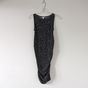 Motherhood Maternity Polka Dot Sleeveless Maxi Dress - Size M Bodycon